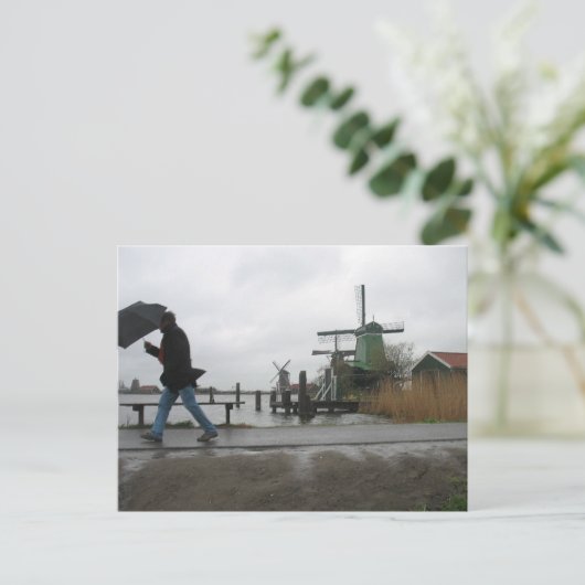 Windenergie bij het Briefkaart van Zaanse Schans W (Staand voorkant)