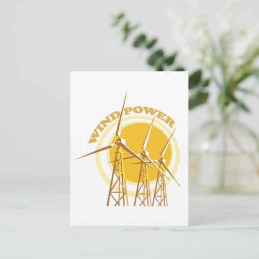 Windenergie Briefkaart (Staand voorkant)