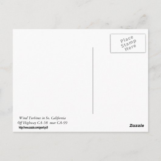 Windenergie Briefkaart (Achterkant)