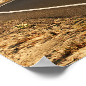 Windenergie in woestijn-Poster Poster (Hoek)