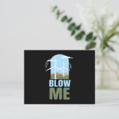 Windenergie met gloed als windenergie briefkaart (Staand voorkant)