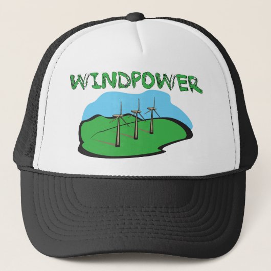Windenergie - Ontwerp van windenergie-Shirt Trucker Pet (Voorkant)