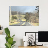 Windenergie Road Foto Poster (Thuiskantoor)