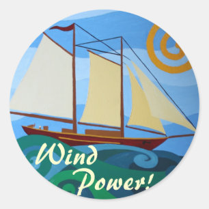 Windenergie Ronde Sticker