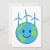 Windenergie voor schone aarde kaart (Voorkant)