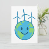 Windenergie voor schone aarde kaart (Staand voorkant)