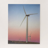 Windenergie voor windenergie in Dusk Jigzaag Puzzl Legpuzzel (Verticaal)