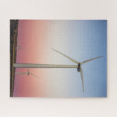 Windenergie voor windenergie in Dusk Jigzaag Puzzl Legpuzzel (Horizontaal)