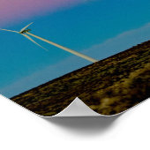 Windenergie voor windenergie in Dusk Jigzaag Puzzl Poster (Hoek)