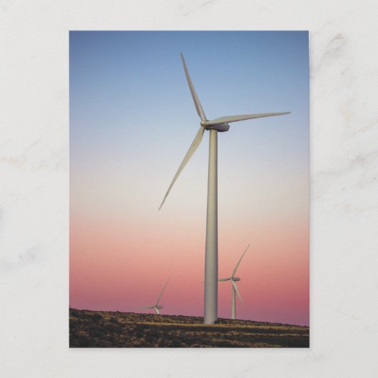 Windenergie voor windenergie op het Boerderij Briefkaart (Voorkant)