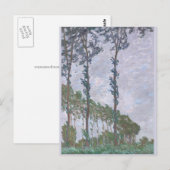 Windenergieserie Poplars Claude Monet Briefkaart (Voorkant / Achterkant)