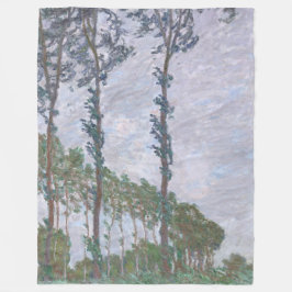 Windenergieserie Poplars van Claude Monet Fleece Deken