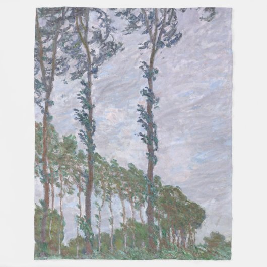 Windenergieserie Poplars van Claude Monet Fleece Deken (Voorkant)
