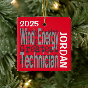 Windenergietechnicus Extraordinaire KLANT Keramisch Ornament