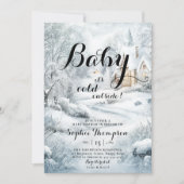 Winder Wonderland Classic Chic Neutral Baby shower Kaart (Voorkant)
