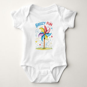 Winderig leuk windmolen babypakje romper