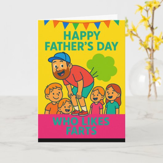 Winderig met liefde: een Father's Day-klassieker Kaart (Gele Bloem)