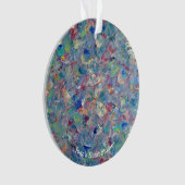 Winderige Blauwe Versieringen Ornament (voorkant)