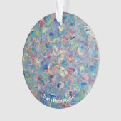 Winderige Blauwe Versieringen Ornament (voorkant)