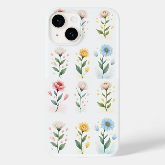 Winderige bloemen Case-Mate iPhone case (Achterkant)