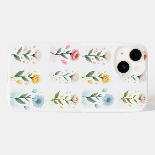 Winderige bloemen Case-Mate iPhone case (Achterkant (horizontaal))