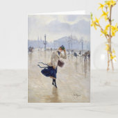 Winderige dag | Jean Béraud Kaart (Gele Bloem)