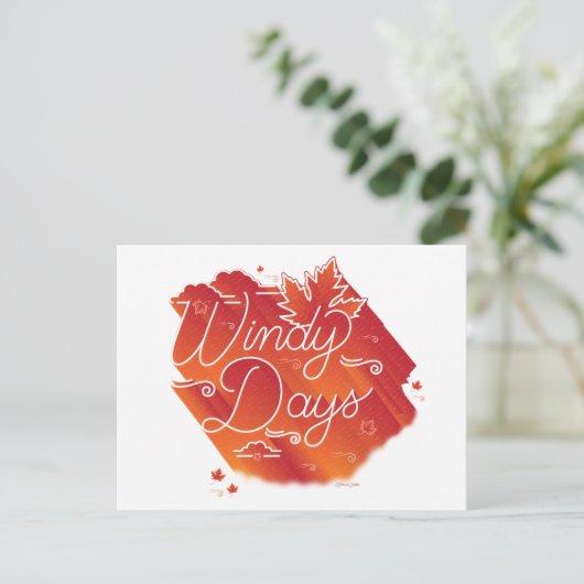 Winderige dagen / Briefkaart (Staand voorkant)