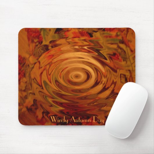 Winderige herfstdag Mousepad Muismat (Met muis)