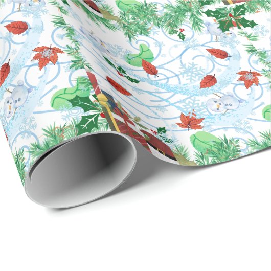 winderige kerst cadeaupapier (Rol Hoek)