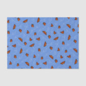 winderige Monarch vlinders patroon blauw  Tissuepapier (Voorkant)