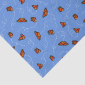 winderige Monarch vlinders patroon blauw  Tissuepapier (Detail)