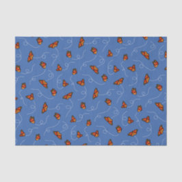 winderige Monarchvlinders patroon blauw Tissuepapier