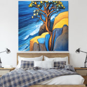 Winderige Sereniteit Canvas Afdruk (Insitu (Slaapkamer))