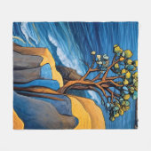 Winderige Sereniteit Fleece Deken (Voorkant (Horizontaal))