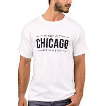Winderige Stad Chicago Grinders Vintage Typografie