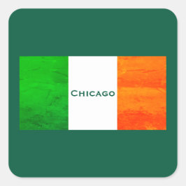 Winderige Stad Chicago Trots Iers - St. Paddy's Da Vierkante Sticker