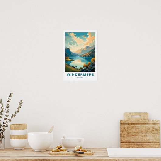 Windermere England Travel Print (Keuken)