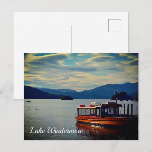 Windermere, het Lake District Briefkaart (Voorkant / Achterkant)
