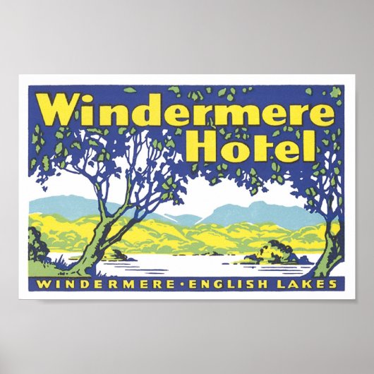 Windermere Hotel English Lakes Poster (Voorkant)