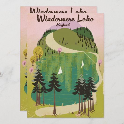 Windermere meer Reisposter (Voorkant / Achterkant)