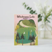 Windermere meer Reisposter Briefkaart (Staand voorkant)