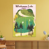 Windermere meer Reisposter Canvas Afdruk (Insitu (Woonkamer))
