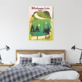 Windermere meer Reisposter Canvas Afdruk (Insitu (Slaapkamer))