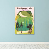 Windermere meer Reisposter Canvas Afdruk (Insitu (Houten vloer))
