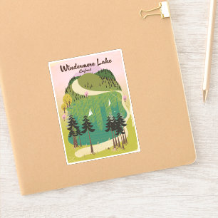 Windermere meer Reisposter Sticker