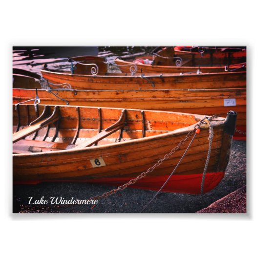 Windermere The Lake District Boats Foto Afdruk (Voorkant)