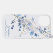 Windflower Oma Grootkinderen Namen Blauw iPhone Hoesje (Achterkant horizontaal)
