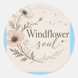 Windflower Ziel Ronde Sticker