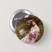 Windflowers door John William Waterhouse Ronde Button 5,7 Cm (Voorkant /achterkant)