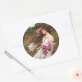 Windflowers door John William Waterhouse Ronde Sticker (Envelop)